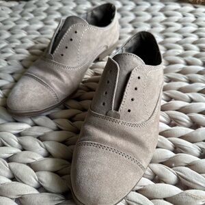 Womens Tan Suede Oxford Shoes